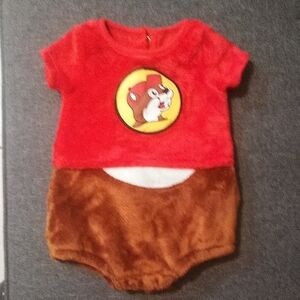 Cute Red and Brown Kids Romper